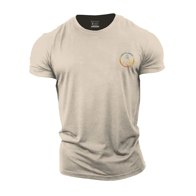 Colorful Spartan Shield Cotton T-Shirt