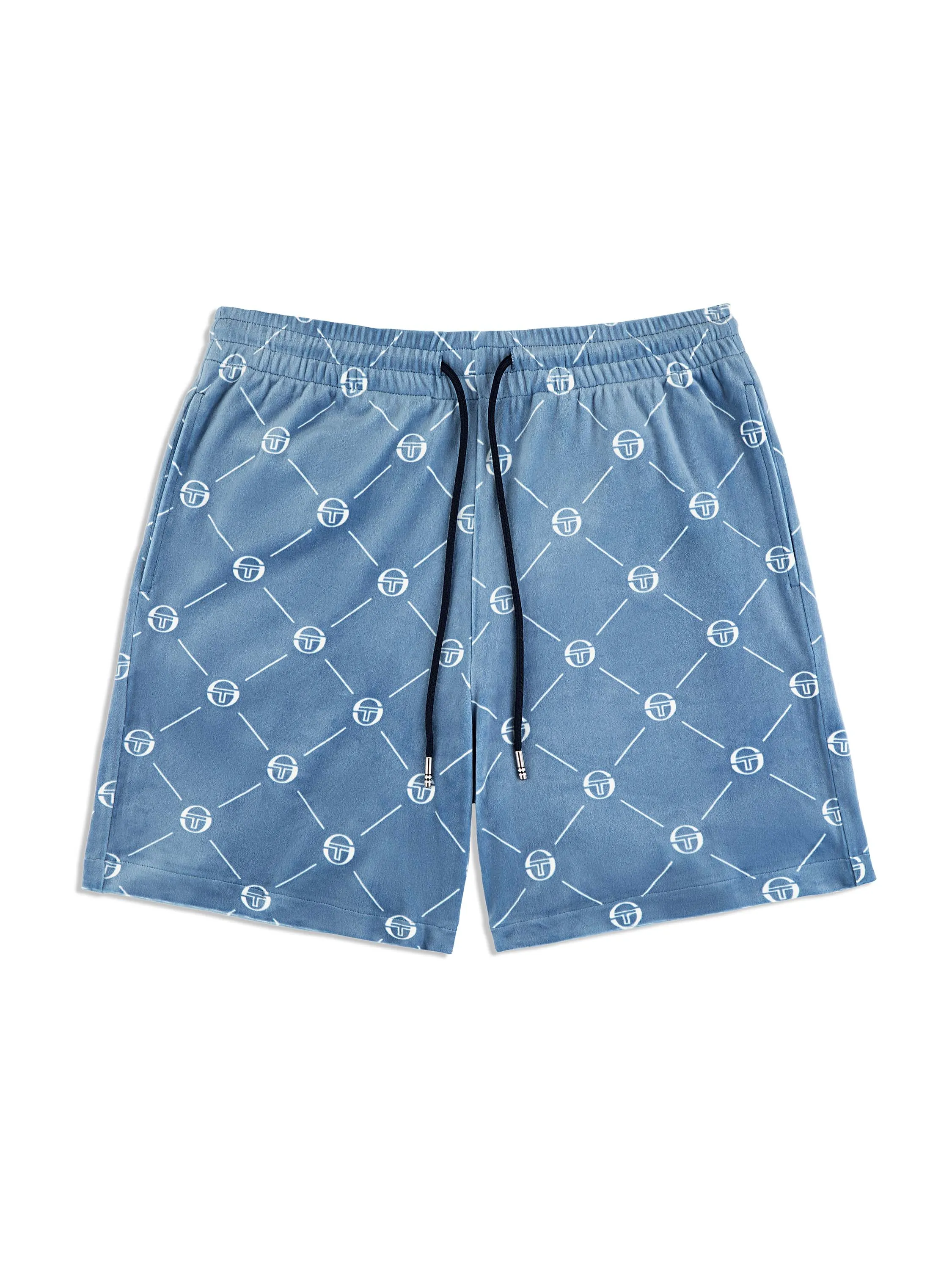 Cosimo Velour Short- Faded Denim