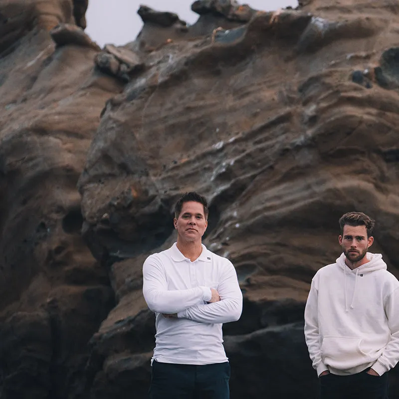 Cotton Polo - Long Sleeve - White
