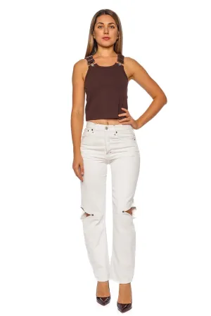 Cowgirl Milk Straight Cut Out Jean