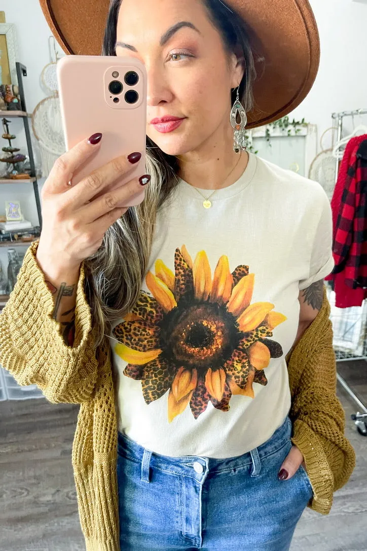 Cream Sunflower Tee