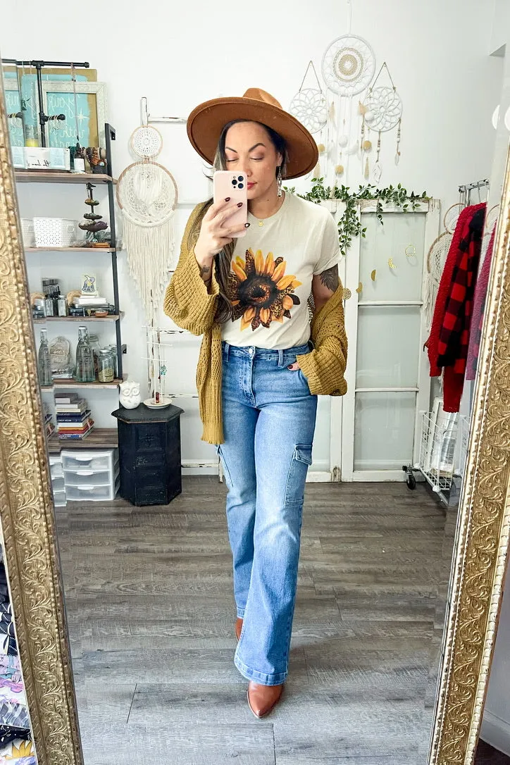 Cream Sunflower Tee