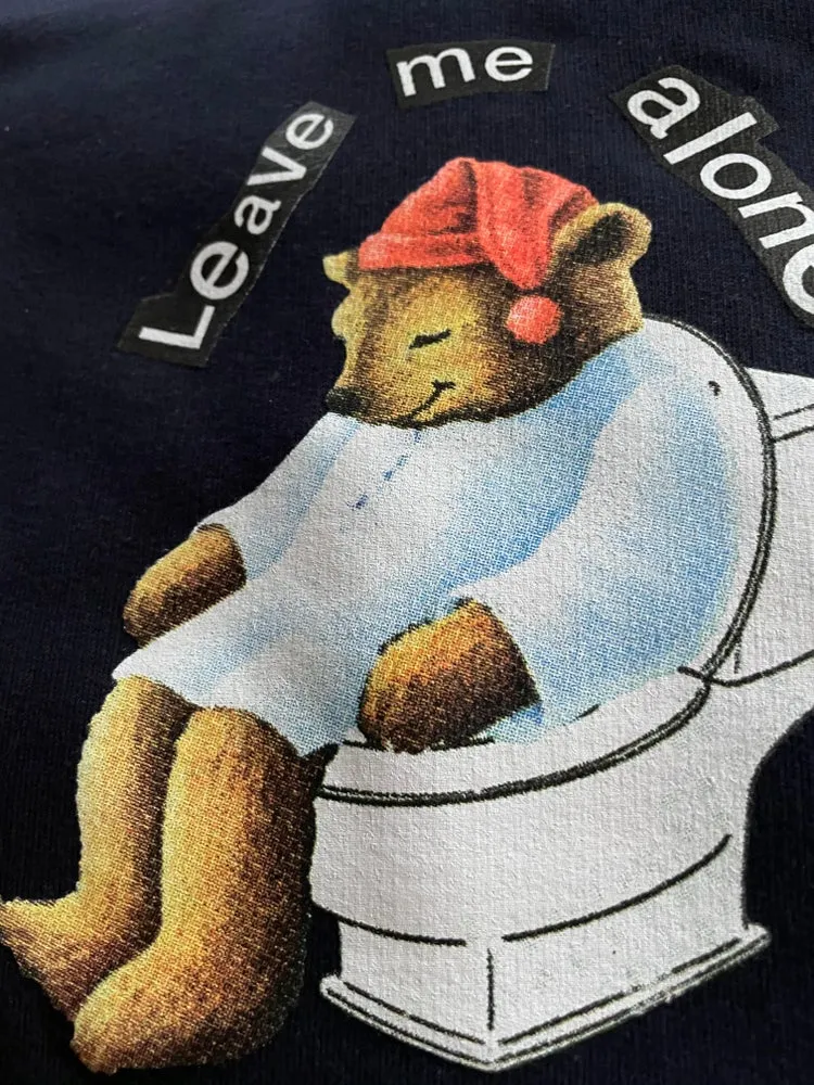 Crisis Bear T Shirt Navy