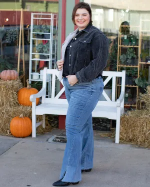 CURVY HR TWISTED HEM FLARE JEAN BY RISEN