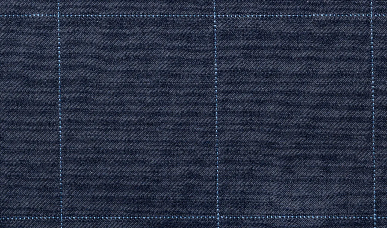 Dark Blue Windowpane Suit