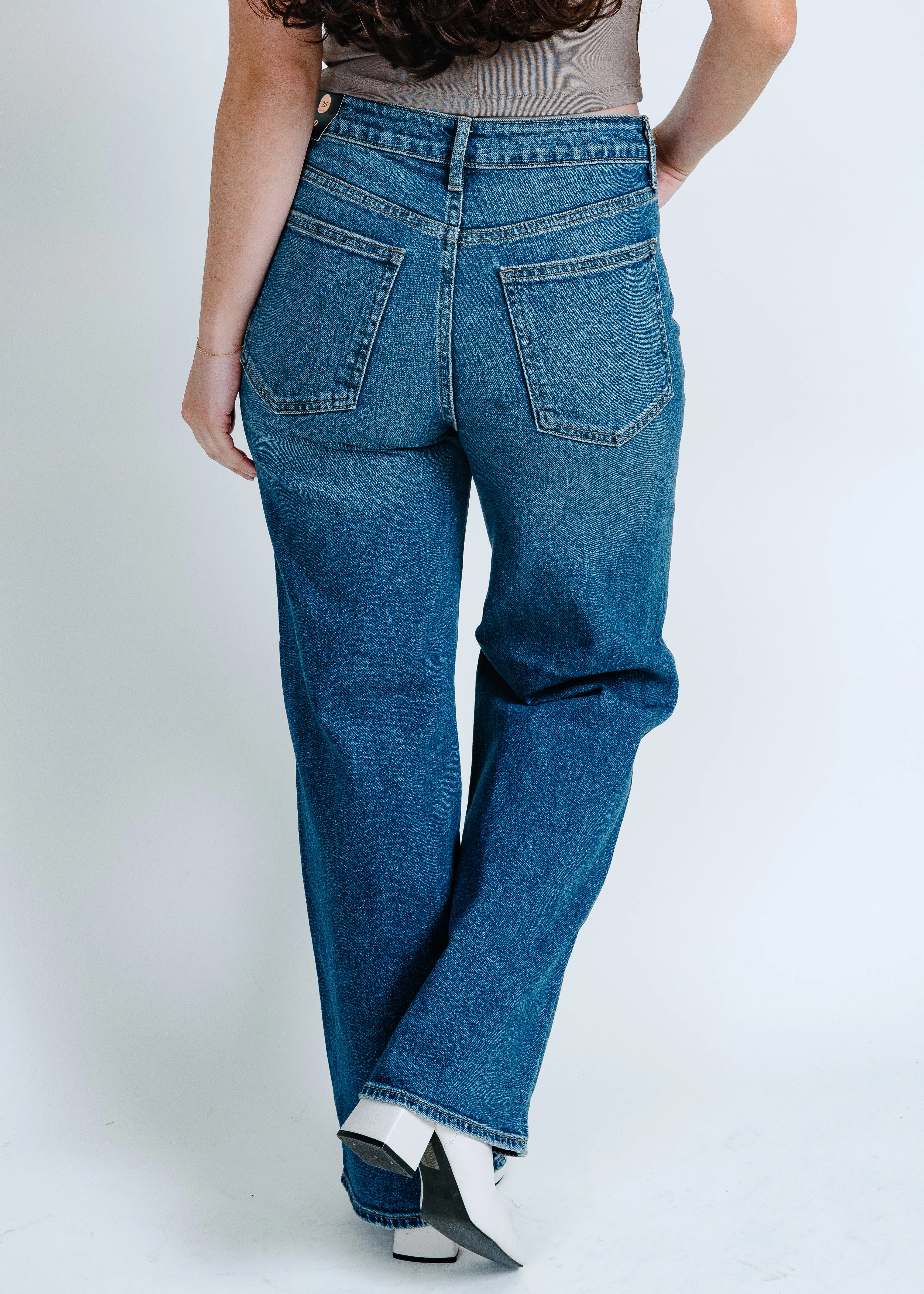 Delaney Straight Leg Denim - Dark Wash