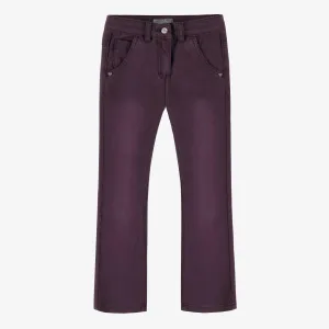 Denim mauve extensible coupe trompette, enfant || Purple stretch denim with trumpet cut, child