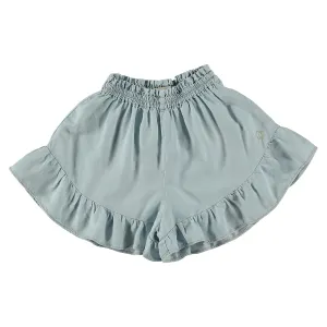 Denim Ruffled Shorts