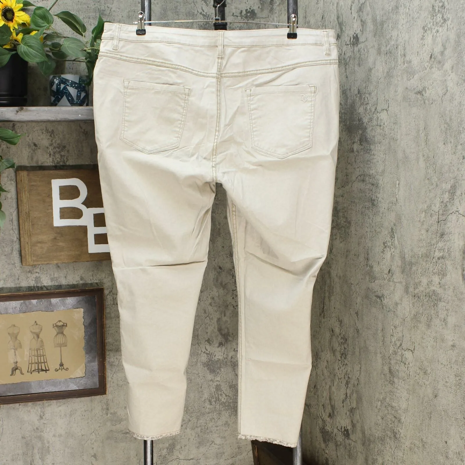 DG2 by Diane Gilman Women's Plus Size Reversible Twill Pull On Skinny Jeans