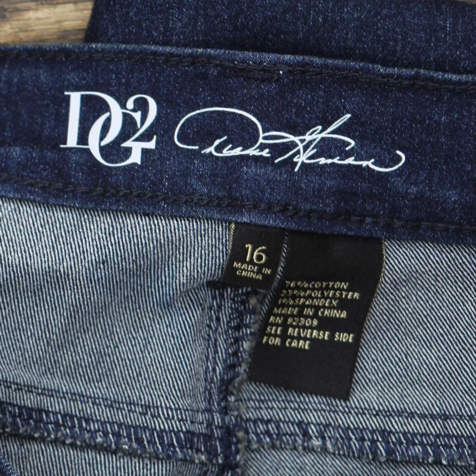 DG2 Womens Capri Straight Leg Jeans 166f33156ae9b1 Dark Blue 16
