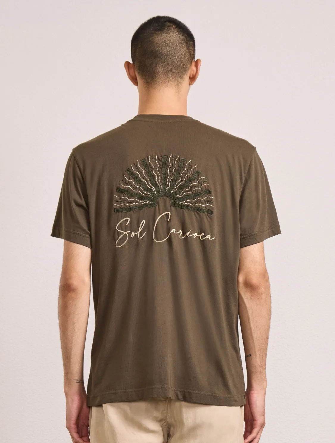 DINIS EMBROIDERED COTTON T-SHIRT