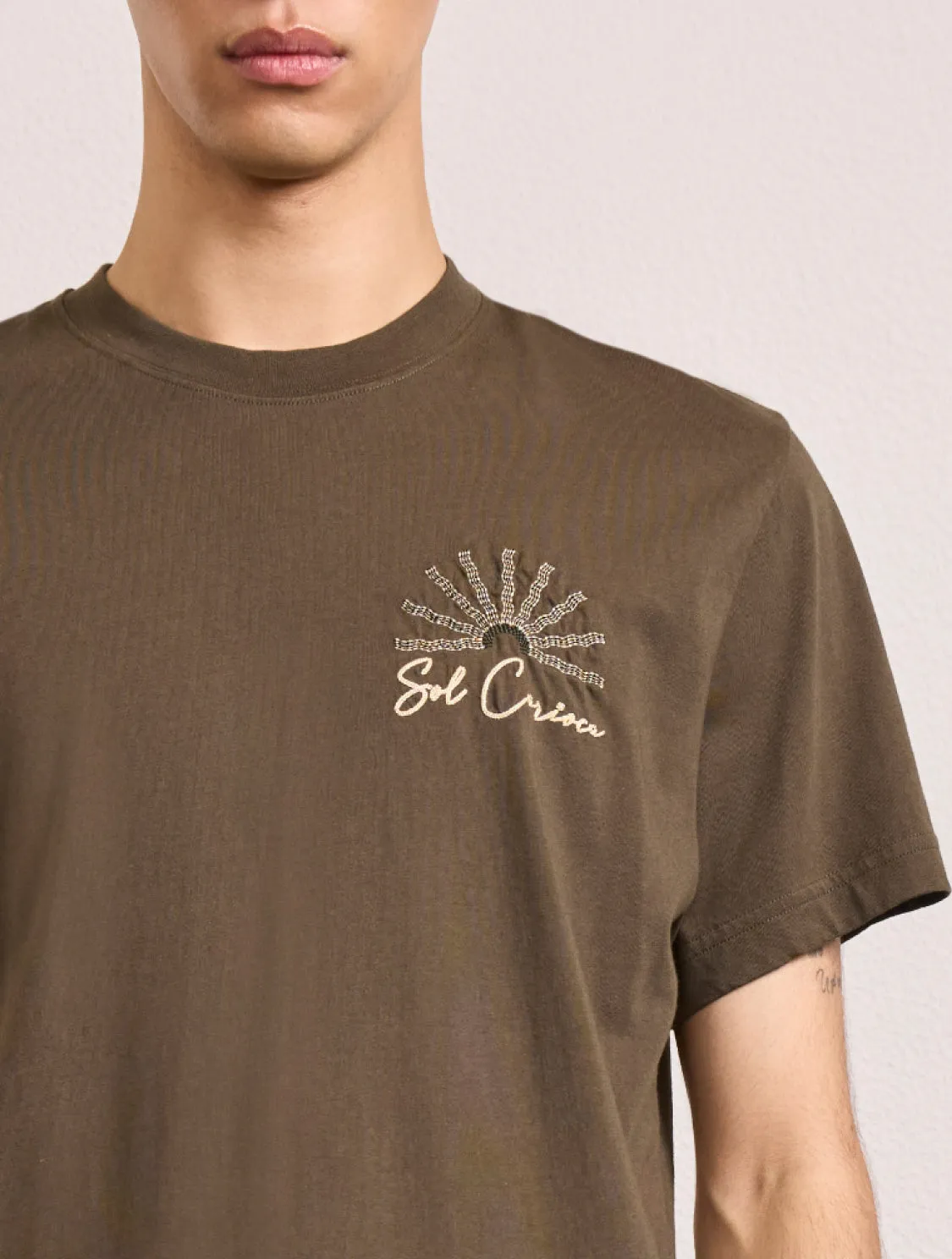 DINIS EMBROIDERED COTTON T-SHIRT