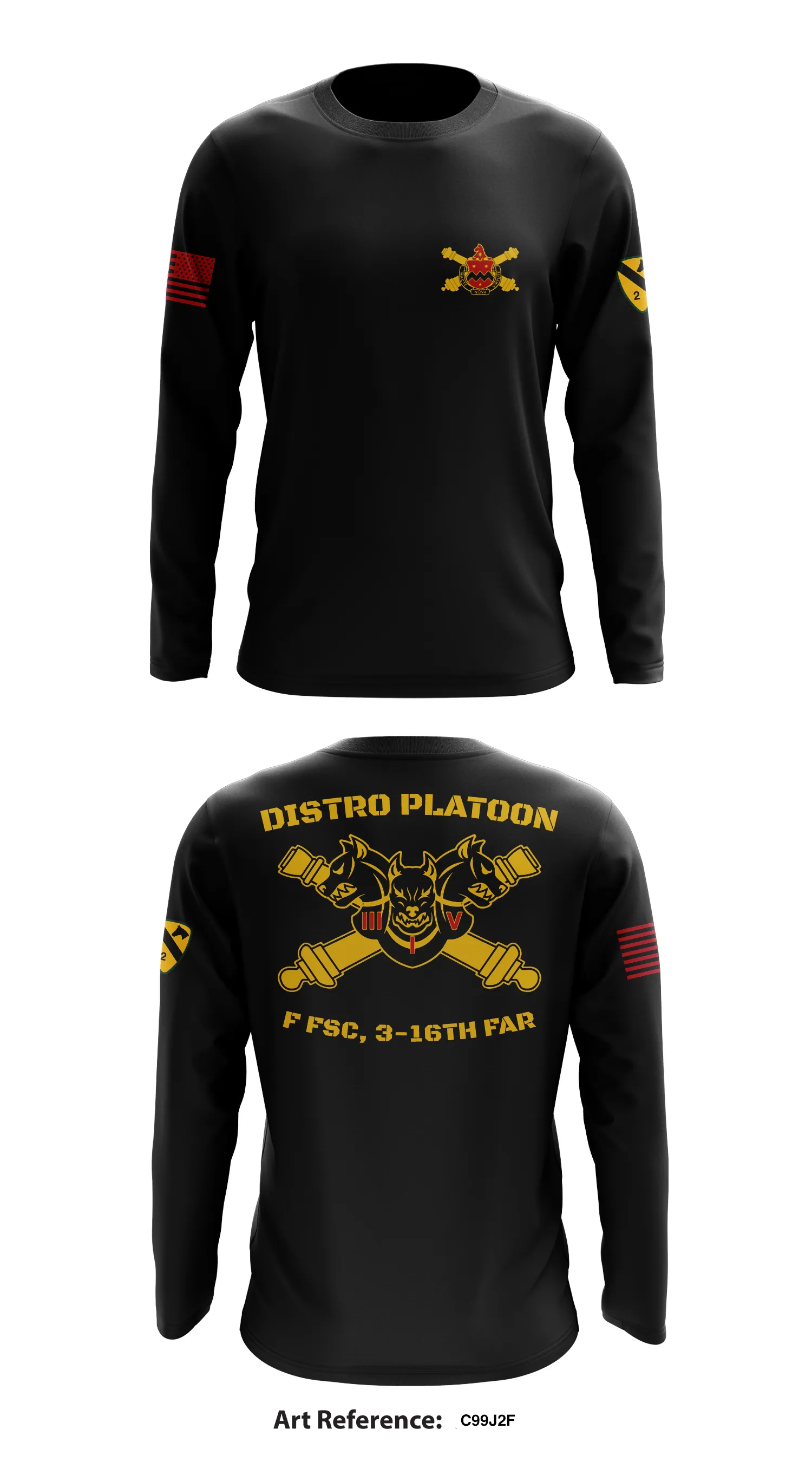 Distro Platoon, F FSC, 3-16th FAR, 2/1 CAV Store 1 Core Men's LS Performance Tee - C99J2f