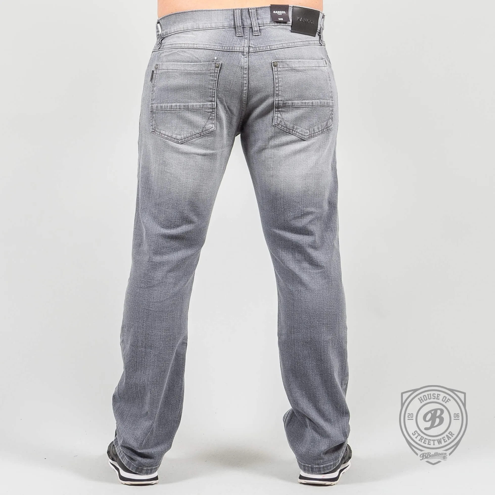 Džínsy Kangol Zane Regular Fit Jeans Short Leg šedé