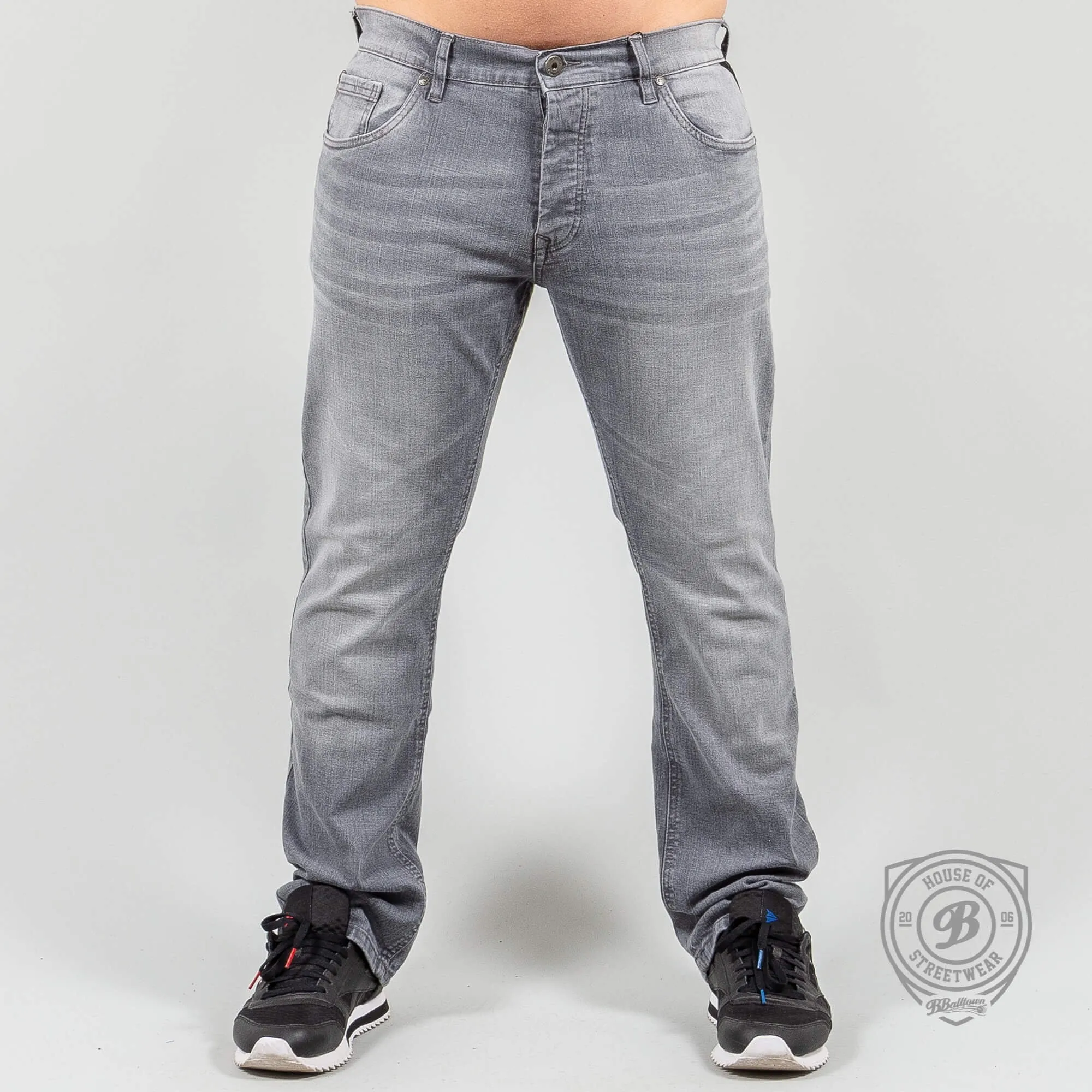 Džínsy Kangol Zane Regular Fit Jeans Short Leg šedé