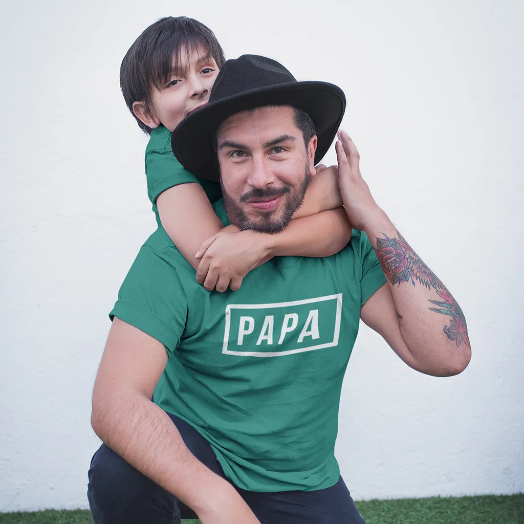 Don't Make Me Call My Papa - short sleeve Graphic Matching T-Shirts for Daddy and Me
