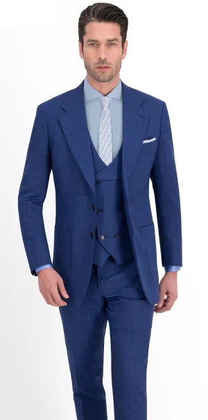 Egyptian Blue with Blue Check Suit