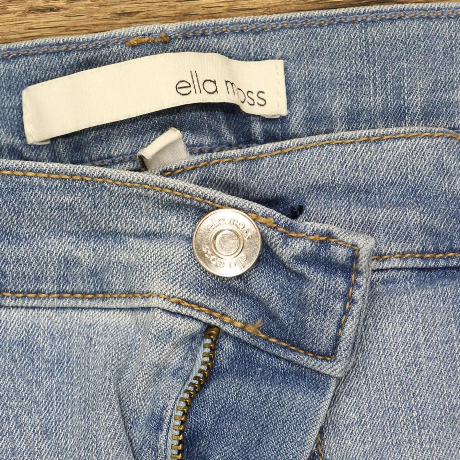 Ella Moss Womens Straight Leg Ankle Mid-Rise Jeans 1693609