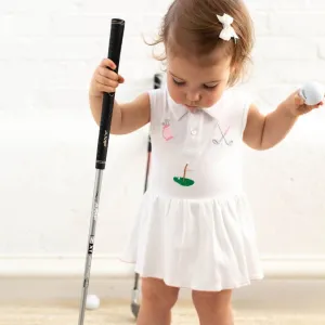 Embroidered Golf Polo Romper