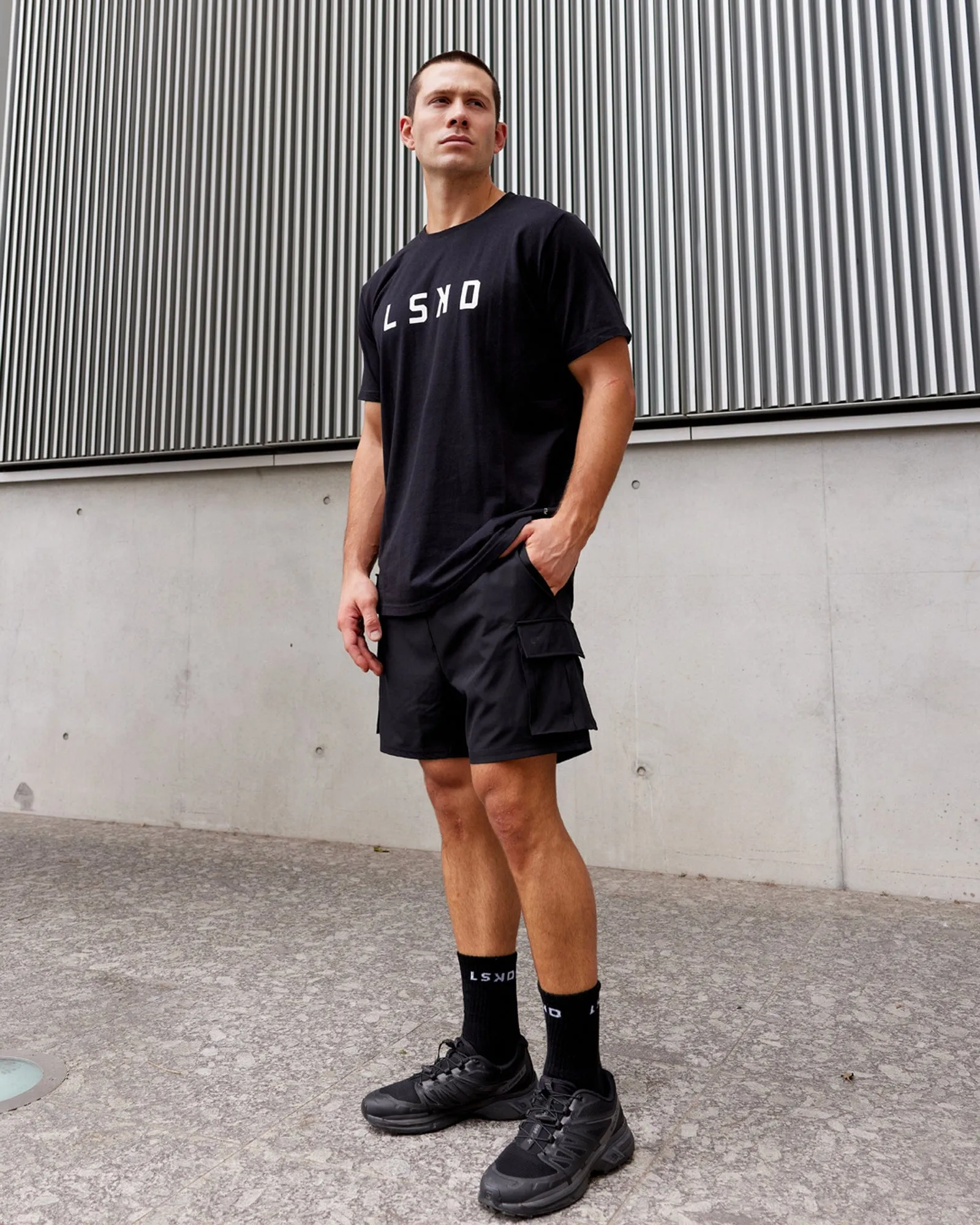 Energy Stretch 6" Performance Cargo Short - Black