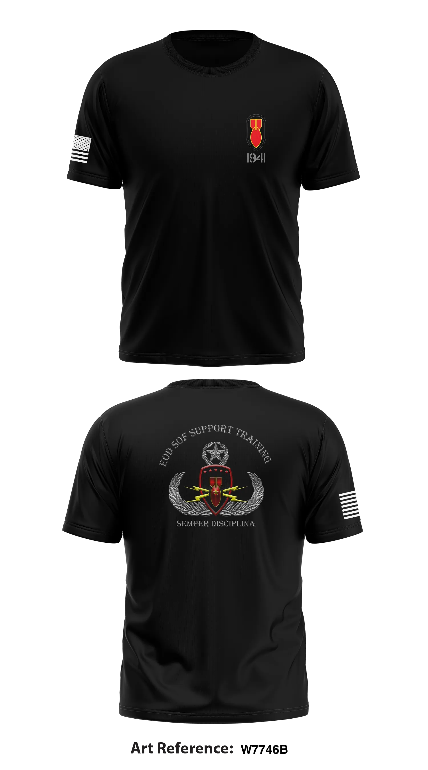 EOD SOF Support Training  Store 1 Core Men's SS Performance Tee - W7746b