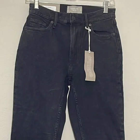 Everlane NWT Original Cheeky Jeans Size 25 Crop in Black