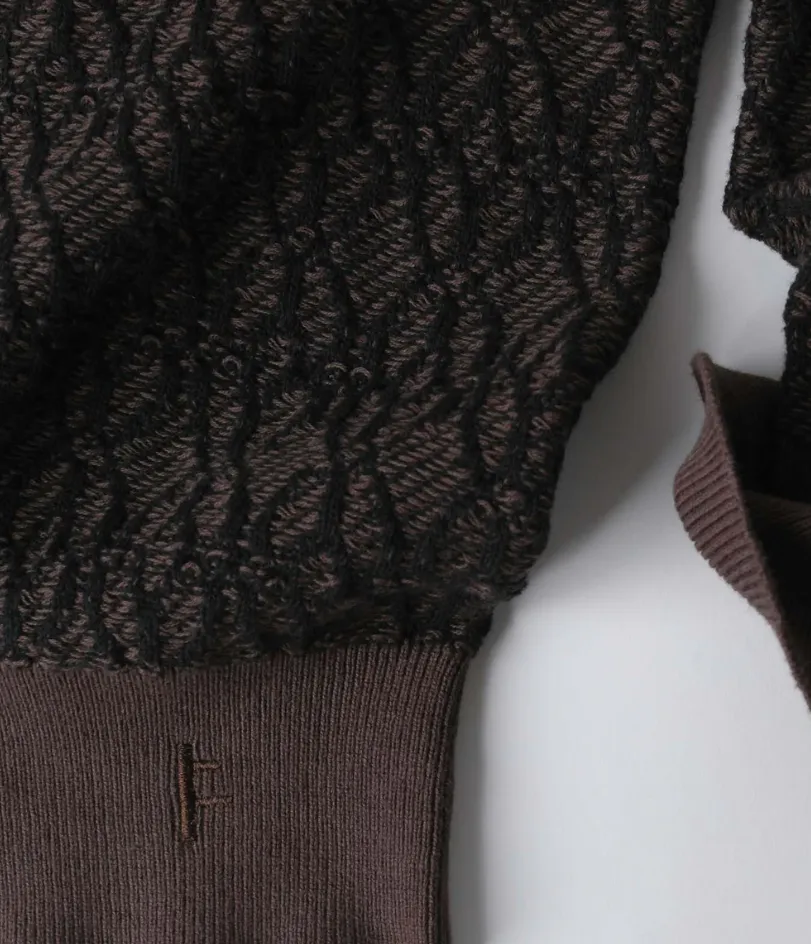 EXPANSION KNIT POLO - BROWN