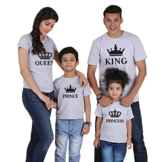 Family Matching King Queen Prince Princess T-shirts