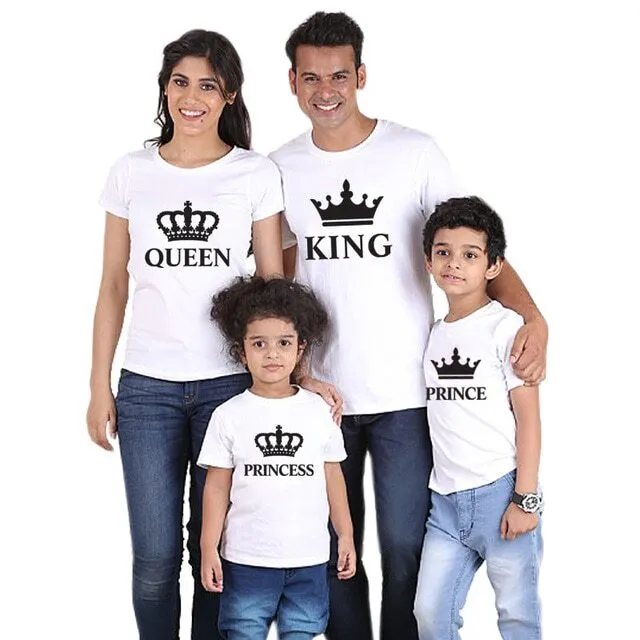 Family Matching King Queen Prince Princess T-shirts