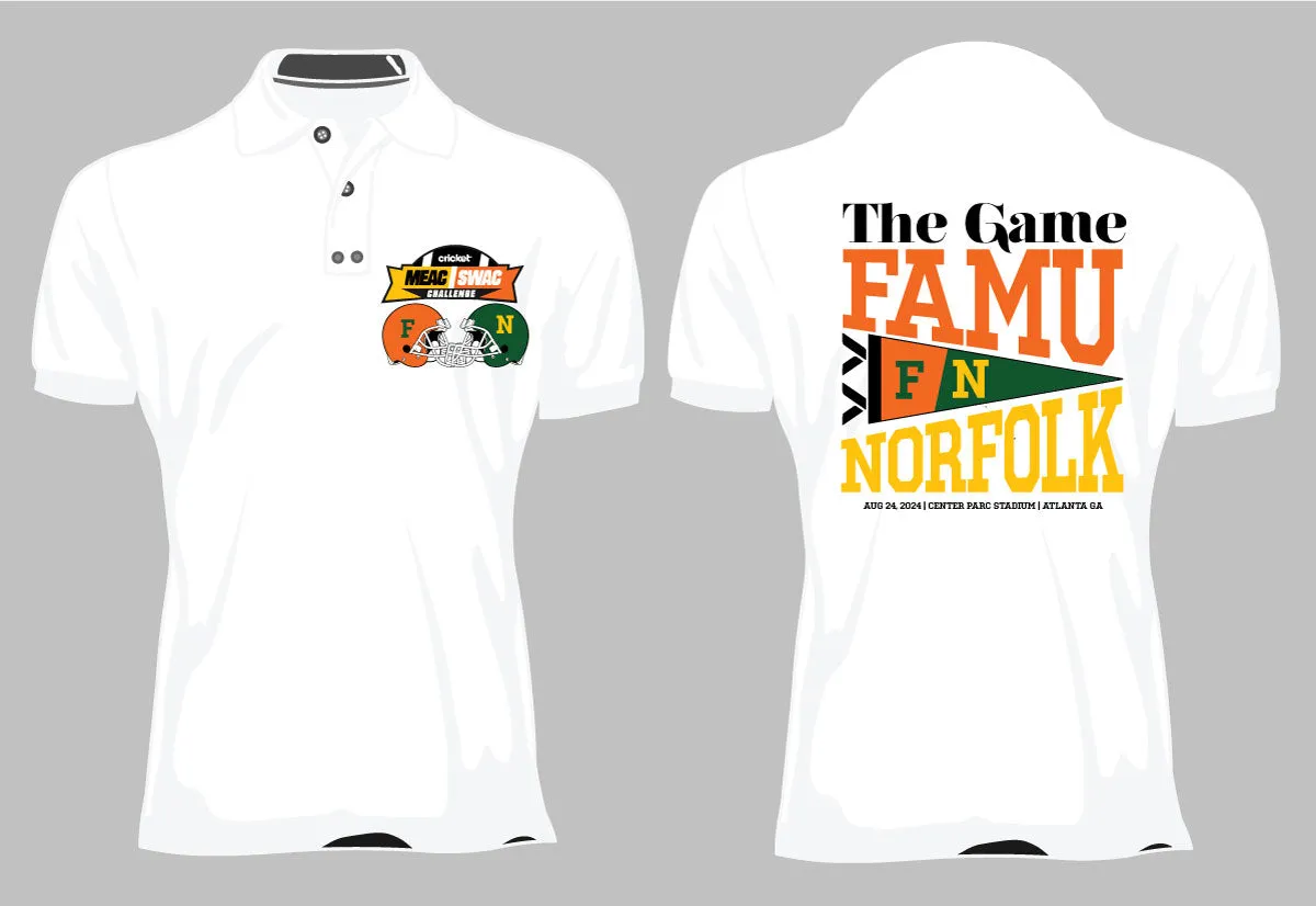 FAMU VS NSU GAME  | The Iconic WHITE DriFit Polo Shirt