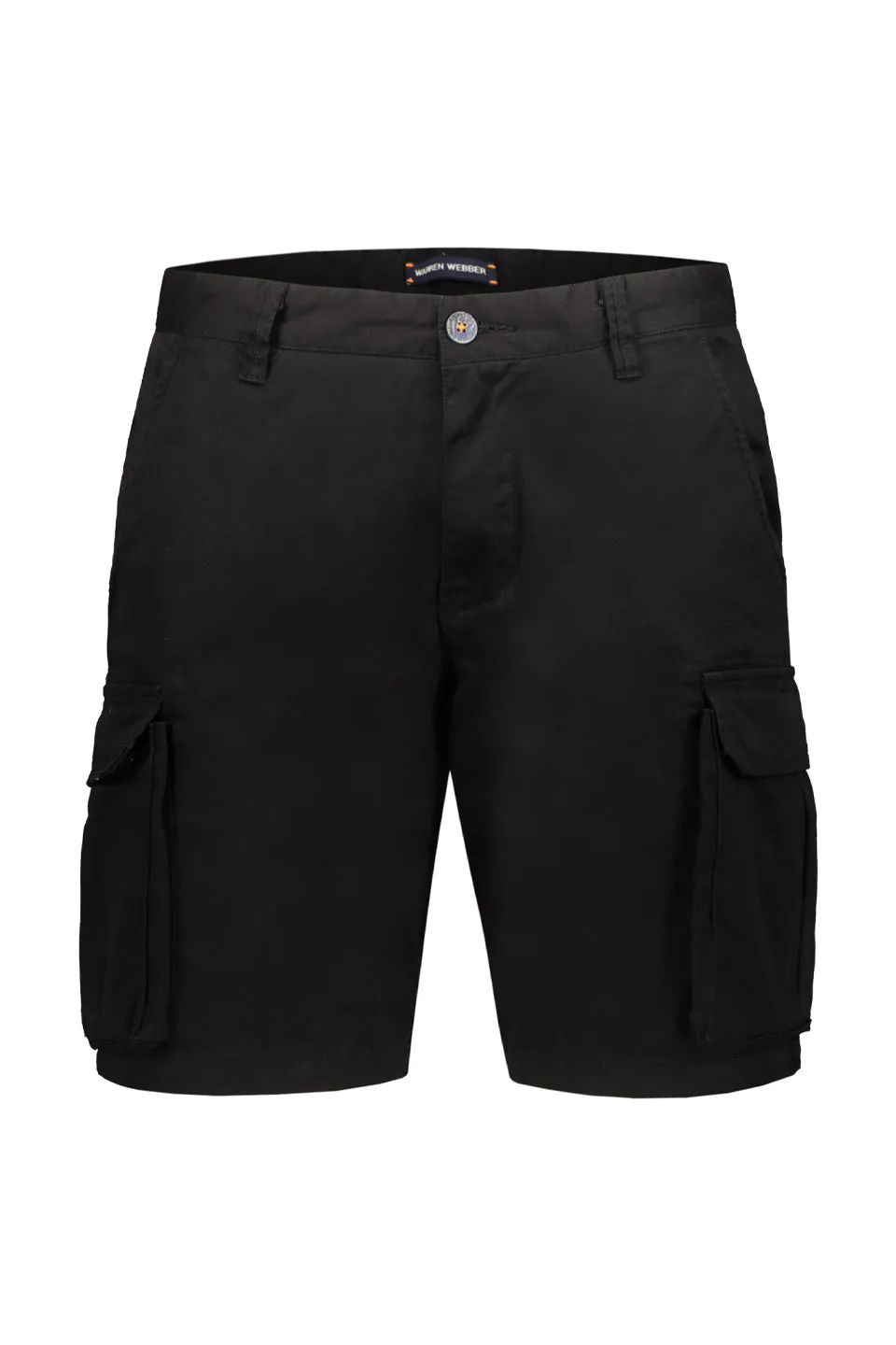 Fitted Cargo Shorts In Black