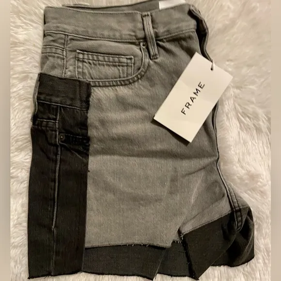 Frame Denim Layered Jean Shorts
