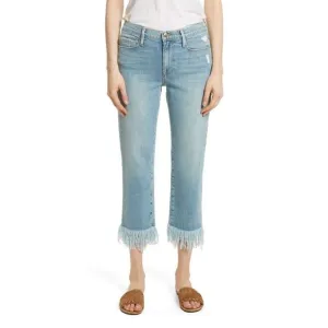 Frame Denim Le Nouveau Straight Jeans Women's 28 brandsbury wash frayed hem