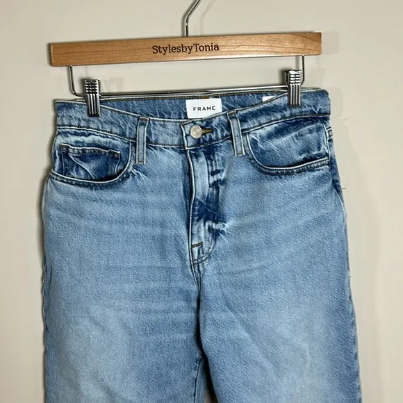 Frame Denim Le Pixie Jane Jean Weston Straight Leg High Waist Sz 28