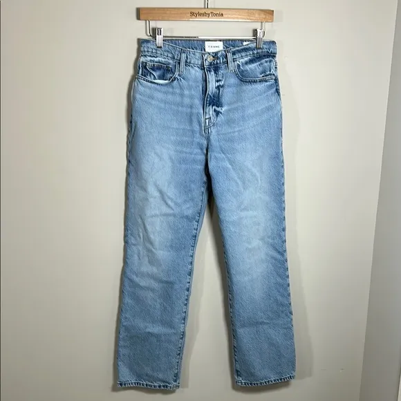Frame Denim Le Pixie Jane Jean Weston Straight Leg High Waist Sz 28
