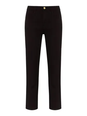 Frame Le High Straight Jeans Film Noir
