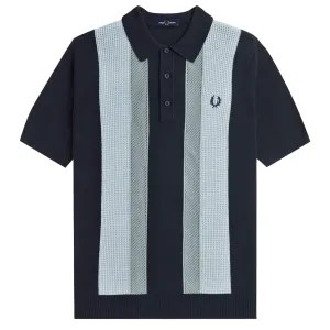 FRED PERRY TEXTURED STRIPE KNIT POLO