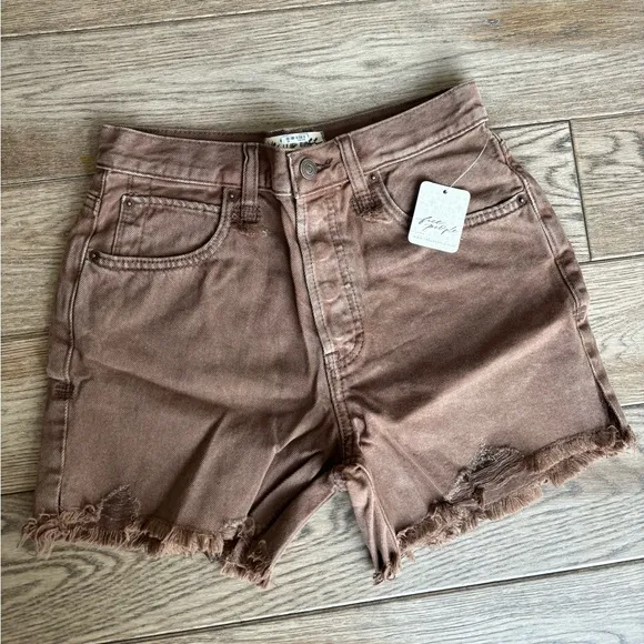 Free People MAKAI CUT OFF DENIM SHORTS size 25