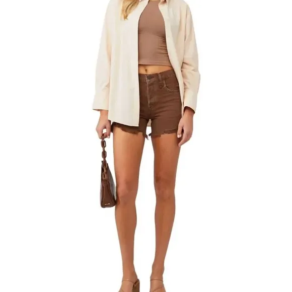 Free People MAKAI CUT OFF DENIM SHORTS size 25