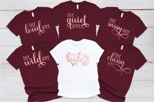 Funny Personality Hen Party Burgundy T-Shirts
