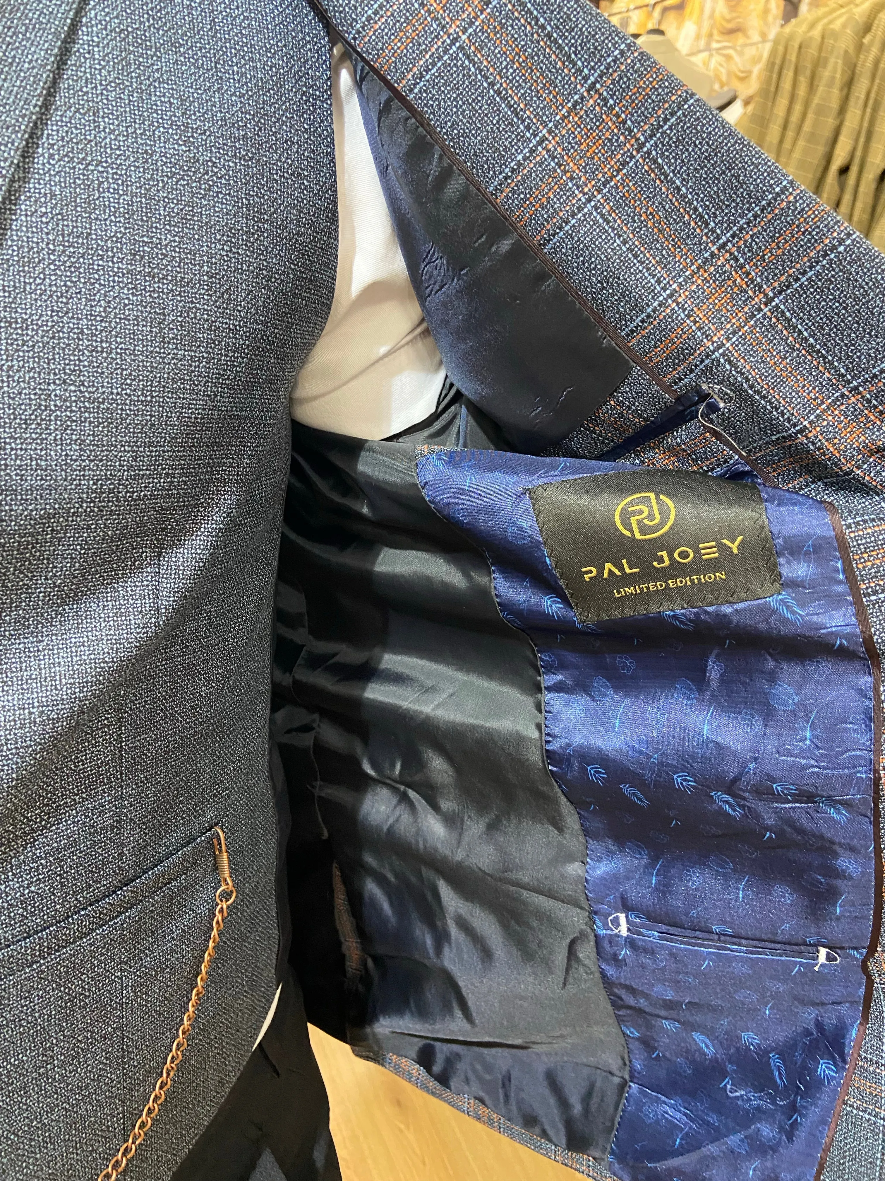 Fury - Navy/Orange 3 Piece Suit
