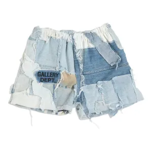 Gallery Dept. Patchwork Denim Zuma Shorts Blue