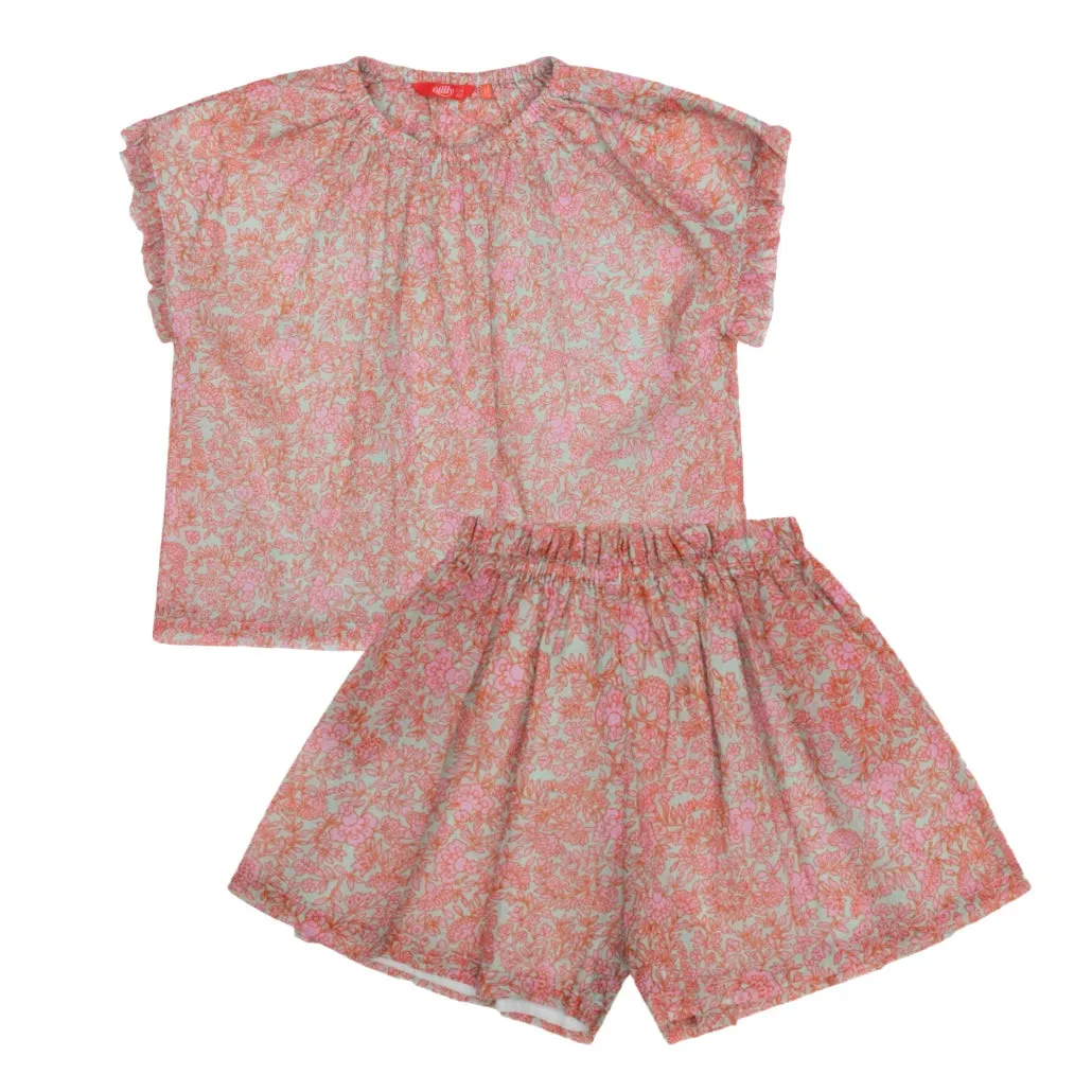 Girls Pink Bazar Short Set