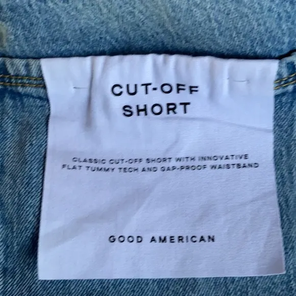 Good American the cut off high waist Denim short