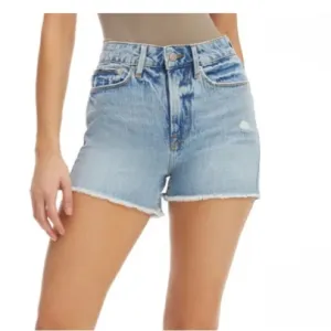 Good American the cut off high waist Denim short