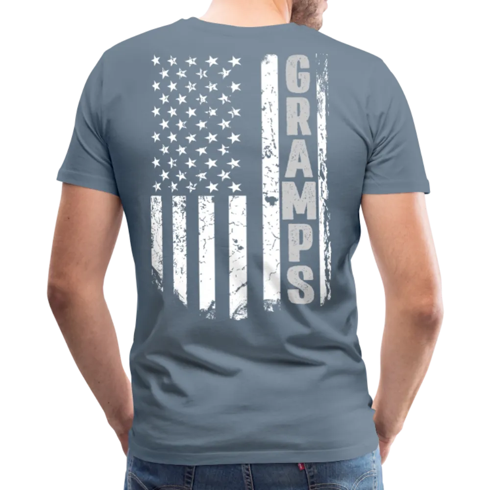 Gramps American Flag Front and Back Men's Premium T-Shirt