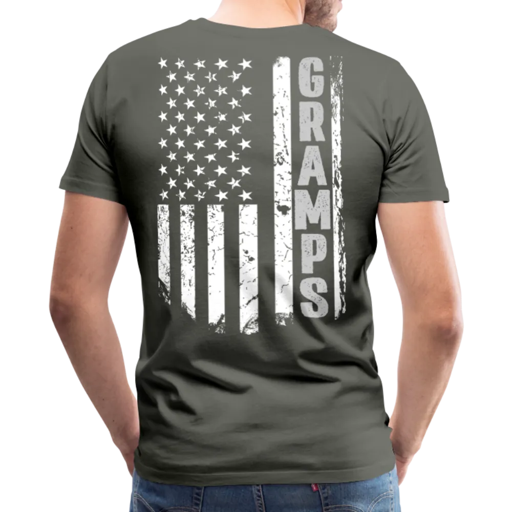 Gramps American Flag Front and Back Men's Premium T-Shirt