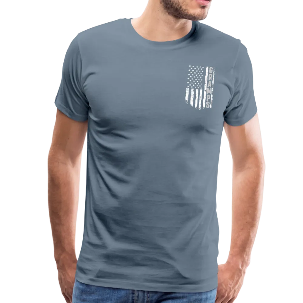 Gramps American Flag Front and Back Men's Premium T-Shirt