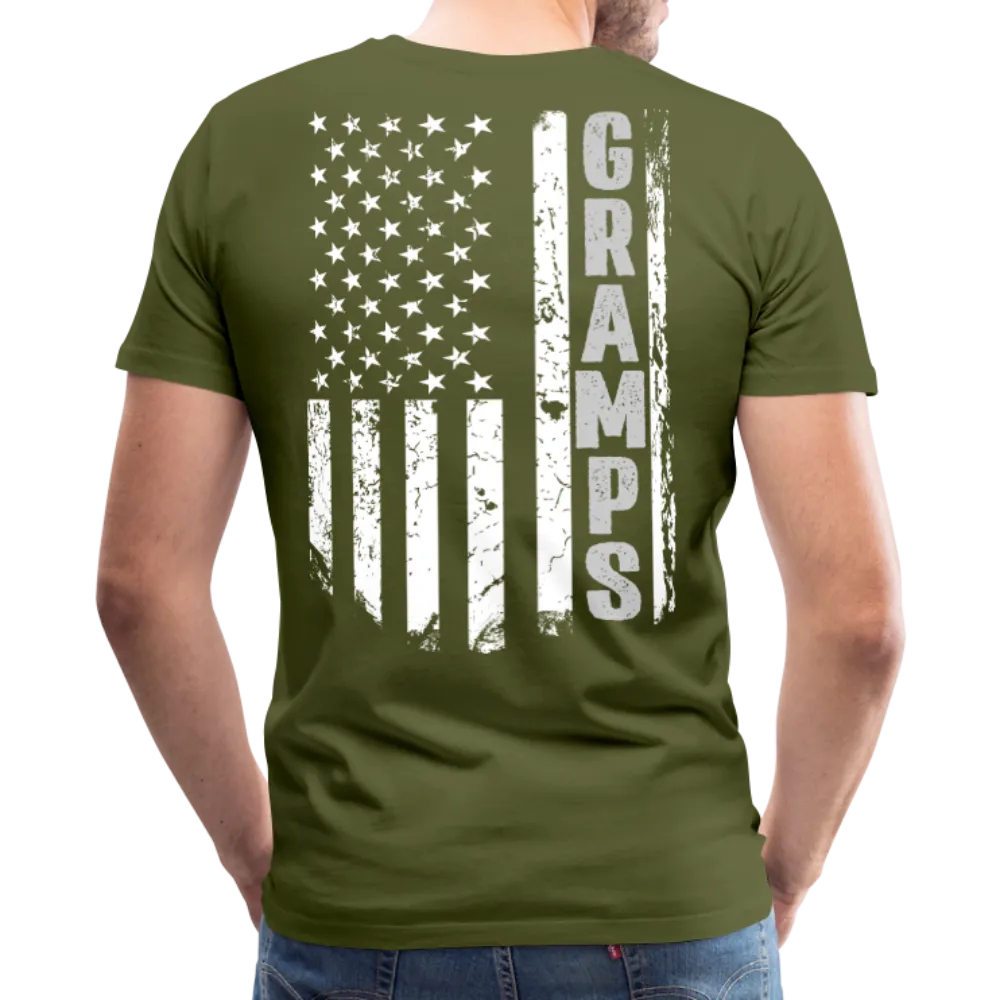 Gramps American Flag Front and Back Men's Premium T-Shirt