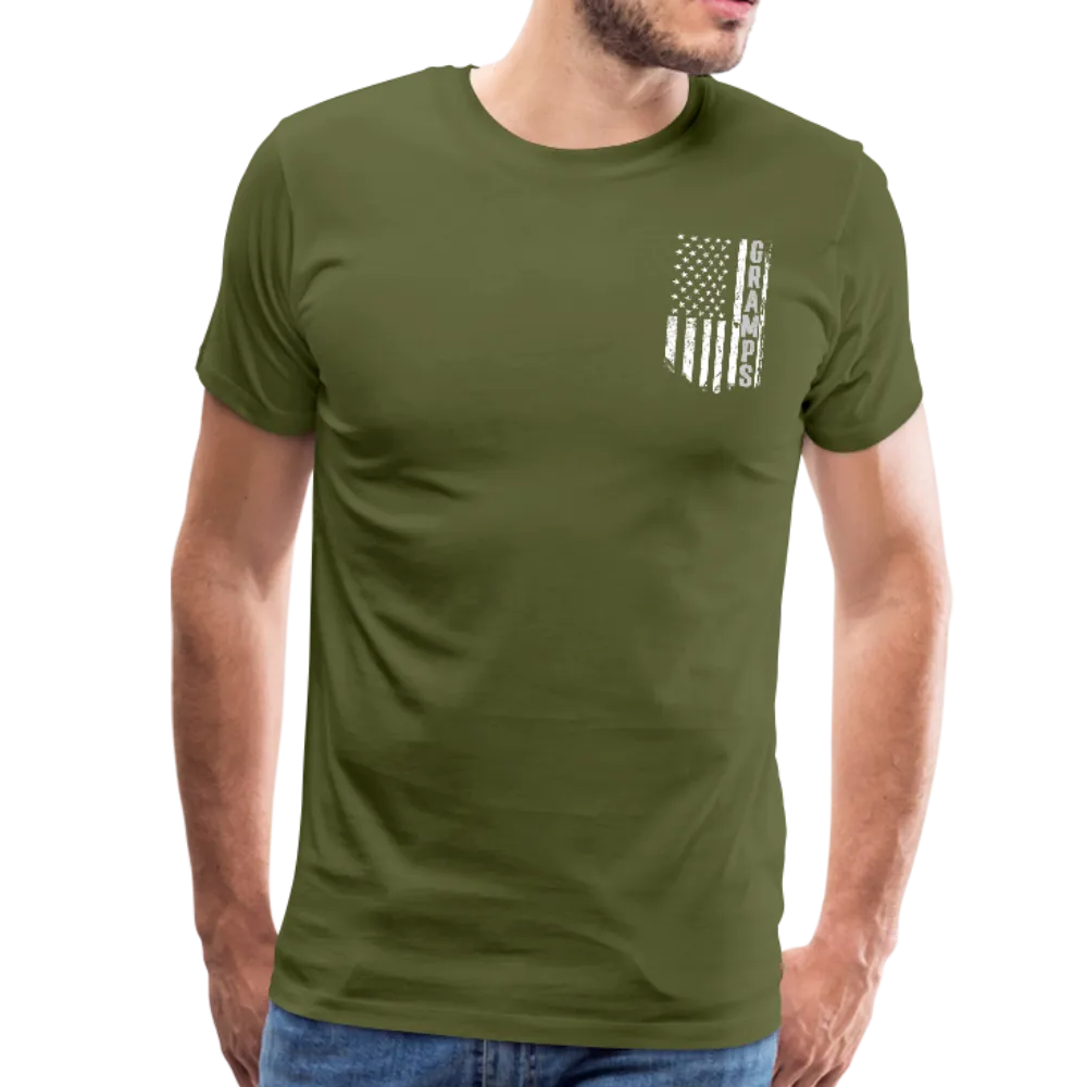 Gramps American Flag Front and Back Men's Premium T-Shirt